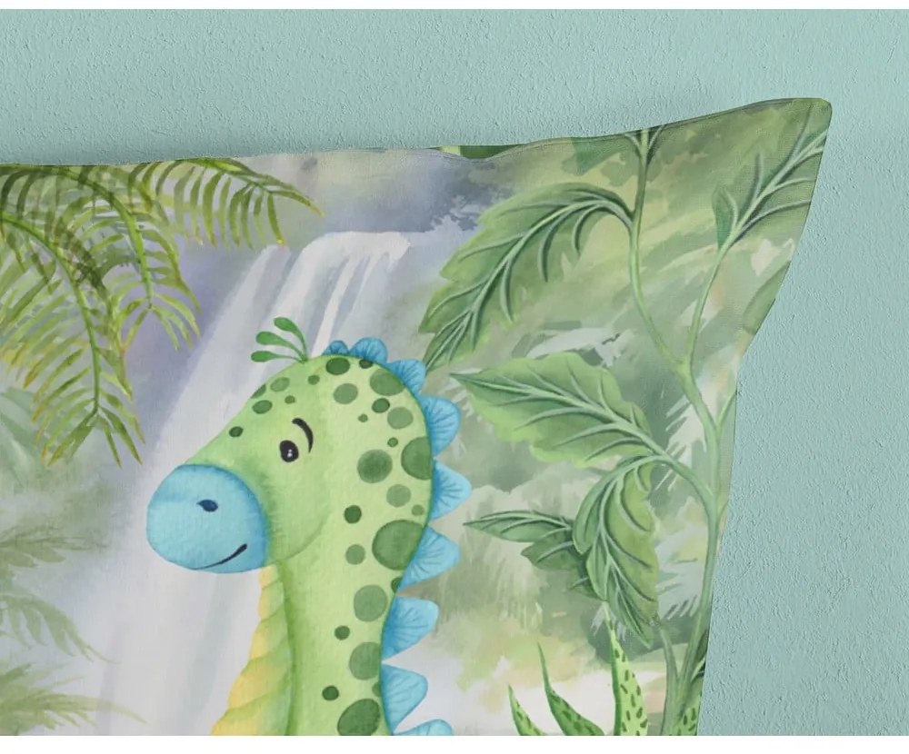 Lenjerie de pat pentru copii verde din bumbac pentru pat de o persoană, extinsă 140x220 cm Dani – Good Morning