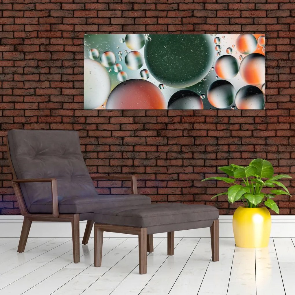 Tablou abstract - buline (120x50 cm)