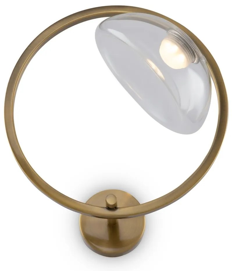 Aplica LED de perete design modern Lunare alama