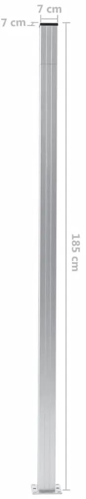 Gard de gradina, gri, 180 x 185 cm, WPC 1, Gri, 1 sectiune