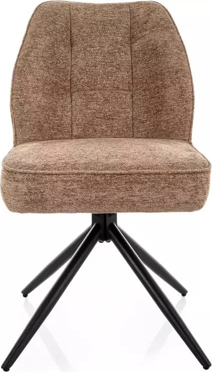 Scaun tapițat John Raven latte 34 / negru mat