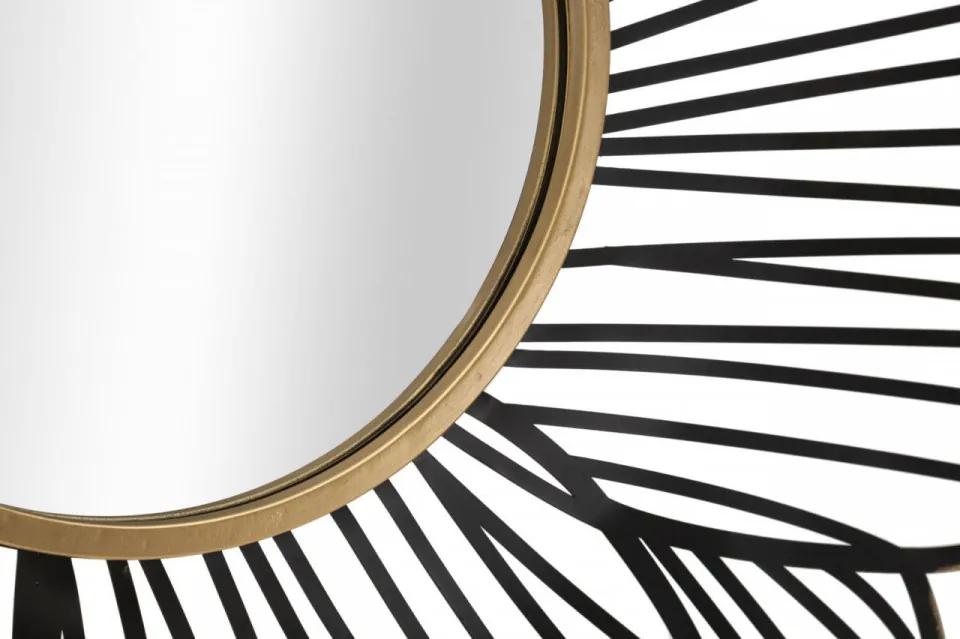 Oglinda decorativa neagra din metal, 79x86,5x6 cm, Osaka Mauro Ferretti