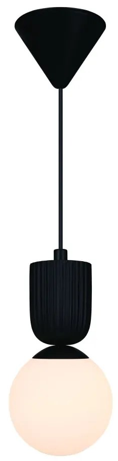 Pendul cu Forma Organic din Ceramica si Sticla, Sadie negru
