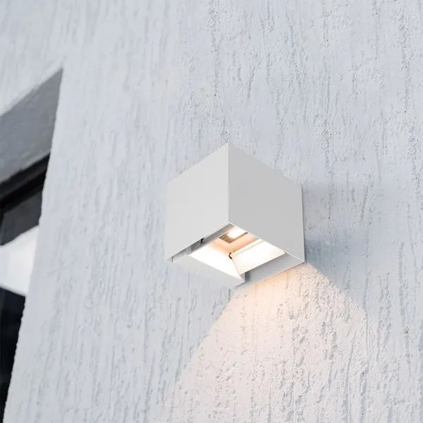 Lampă LED solară de perete cu senzor, 9W/5V, IP65, 2600 mAh, albă