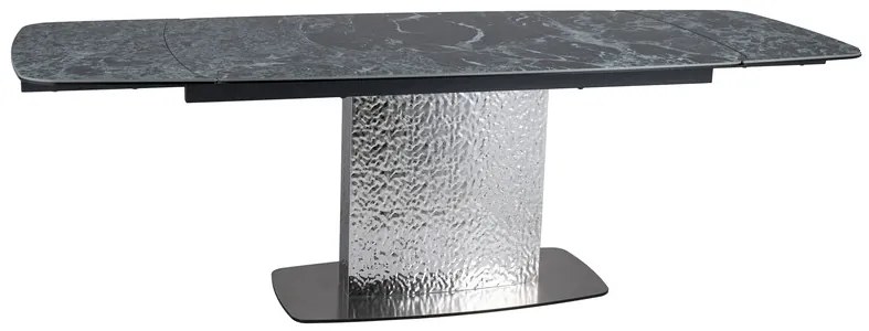 Masa extensibila Moncler Ceramic Alpi verde/negru mat L160-240 cm