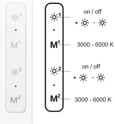 Lampă LED dimabilă de masă Ecolite LU19WT-BI SPACE LED/8W + LED/11W/230V alb