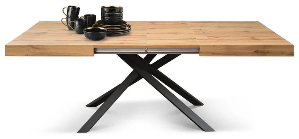 MASA TIFANY BLAT RUSTIC - 140 cm / 90 / h 77 - NEGRU