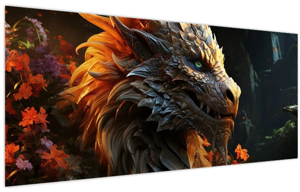 Tablou - Dragon (120x50 cm)