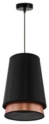 Lustră pe cablu BELL Duolla SHINY 1xE27/15W/230V d. 25 cm negru/cupru
