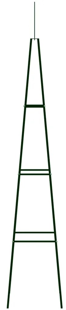 Suporturi plante gradina 2 buc. verde inchis 35x35x195 cm fier