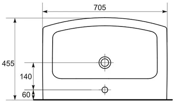 Lavoar suspendat Cersanit, Easy, 70 cm, alb