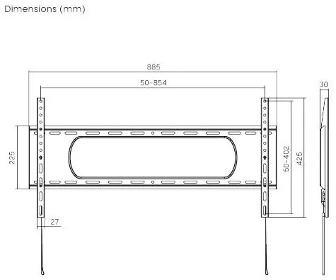 TV MOUNT SERIOUX TV73-48F 43"-90" 80KG