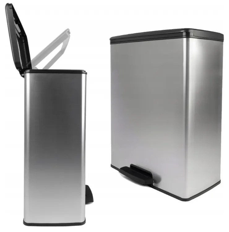 Coș de gunoi din plastic cu pedală 65 l Rectangular - Curver