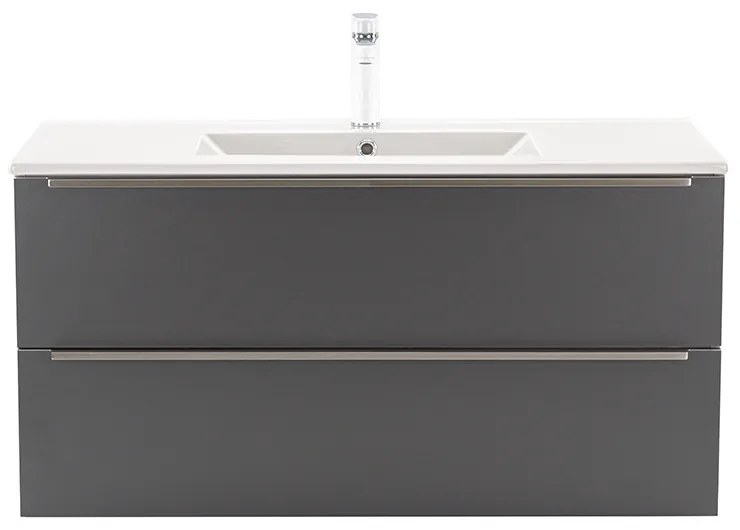 Dulap inferior Vario Trim 100 cu lavoar alb-antracit