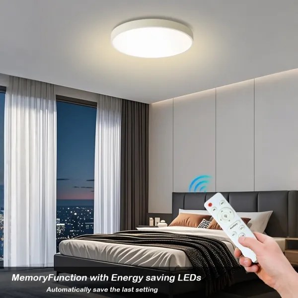 Brilagi - Corp de iluminat LED dimabil POOL, 60W/230V, 3000-6000K, Ø 60 cm, alb + telecomandă