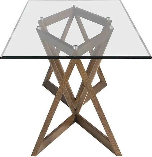 Masa de sufragerie in stil modern cu blat din sticla 180x90cm