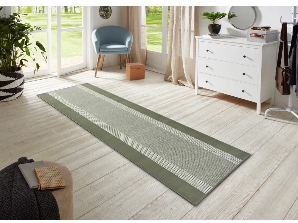 Covor tip traversă verde 80x300 cm Band – Hanse Home
