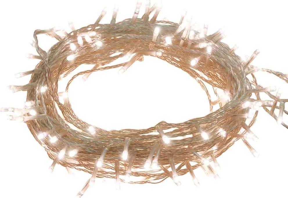 vidaXL Instalație cu 150 LED-uri, alb cald, 15 m, PVC