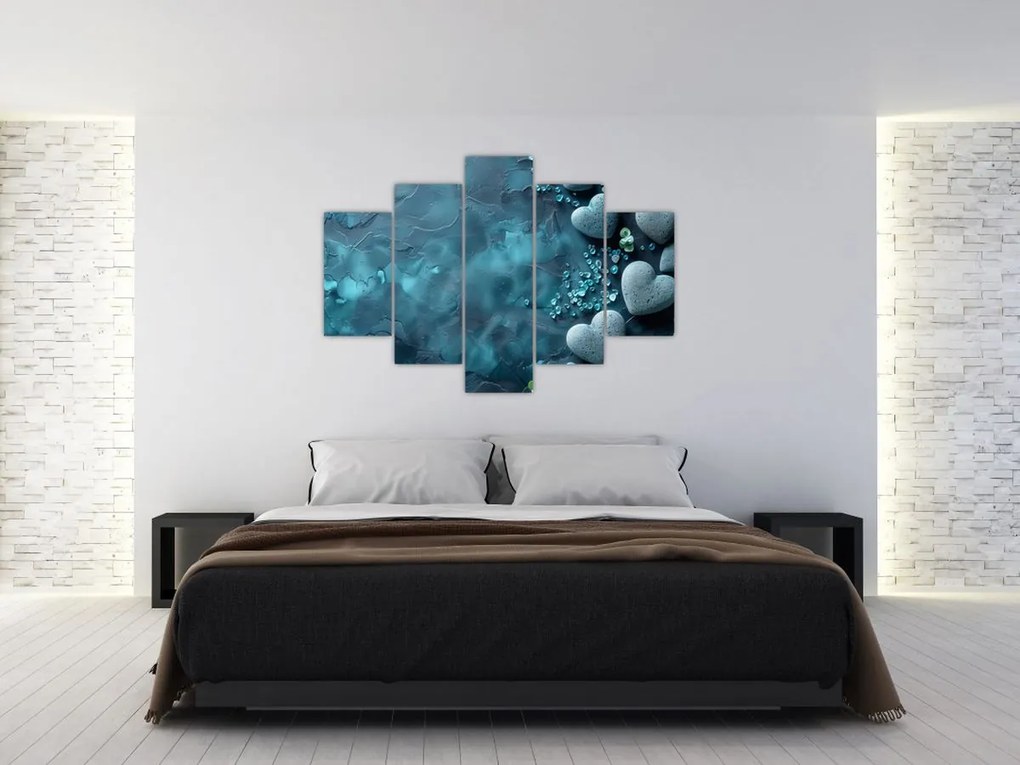 Tablou - Pietre în formă de inimă (150x105 cm)