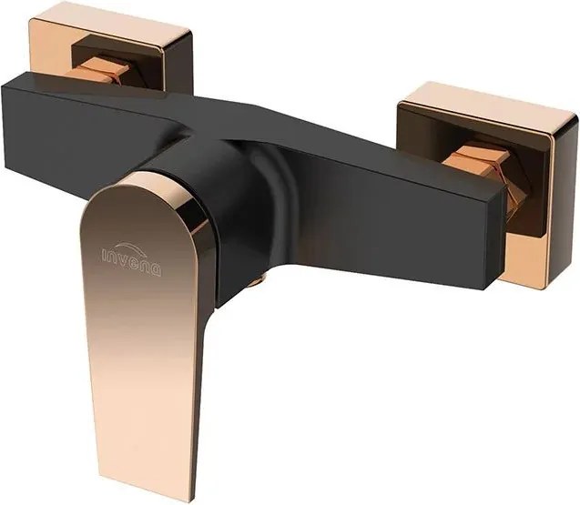 Baterie dus Invena Midnight monocomanda negru - rose gold