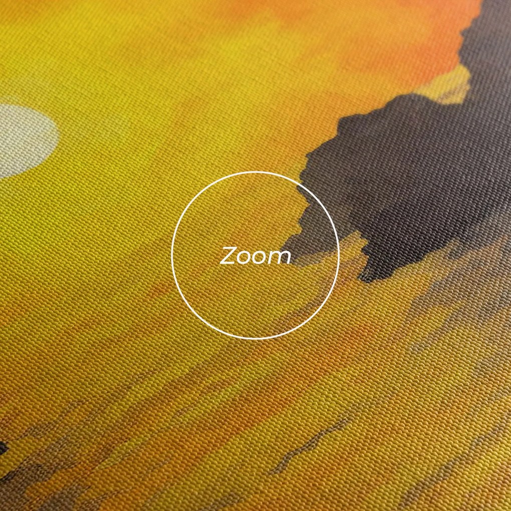 Tablou Canvas, 30x40cm, Dormitor si Living, Peisaje, Apus de soare, Mountains Rocks Painting