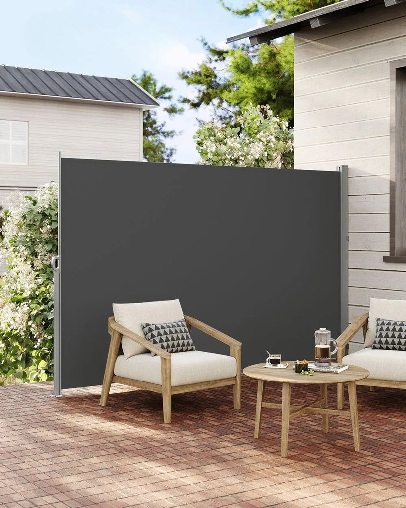 Marchiză laterală HORIZON pentru terasă, 180x450cm, gri SongmicsHome