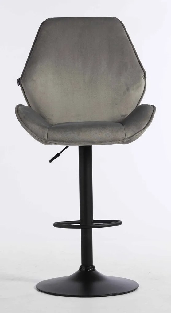 HR350W Scaun Gray din Catifea Bază Neagră