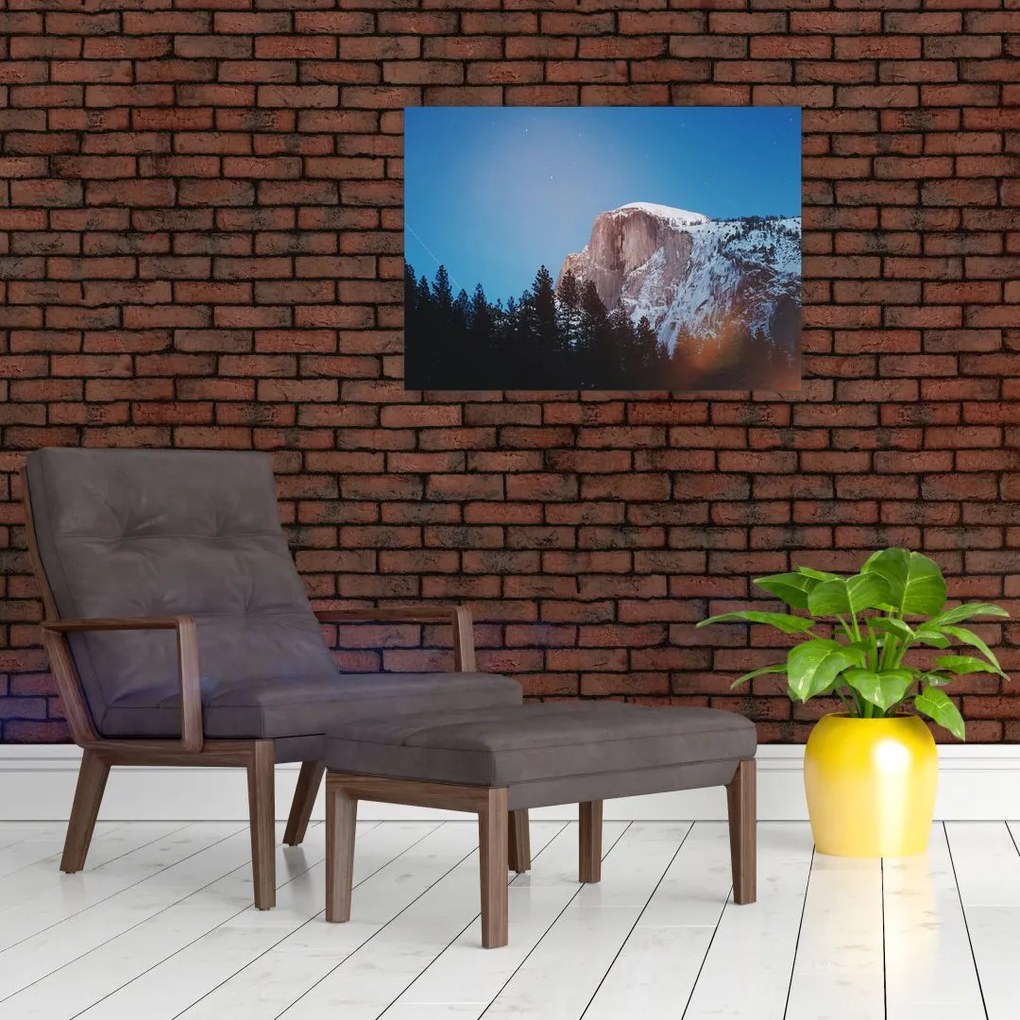 Tablou - Crestele munților noaptea (70x50 cm)