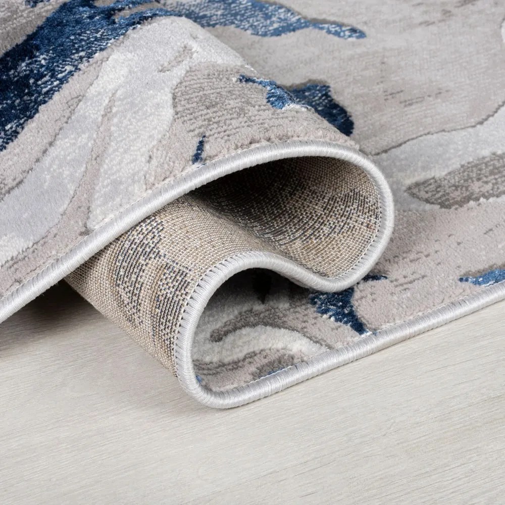 Covor albastru/gri 200x290 cm Marbled – Flair Rugs