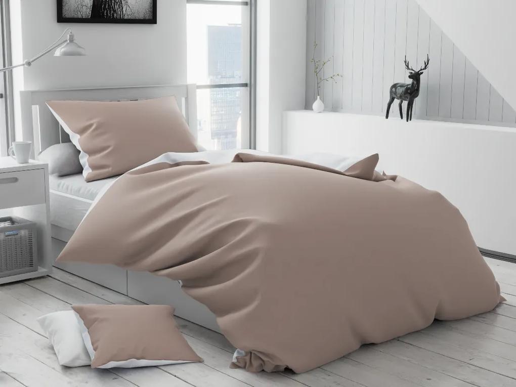 Lenjerie de pat de o persoana bumbac Culoare Bej, TABULA + husa de perna 40 x 50 cm gratuit