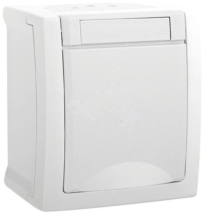 Priza simpla cu impamantare IP54 Pacific Panasonic, PT, alb