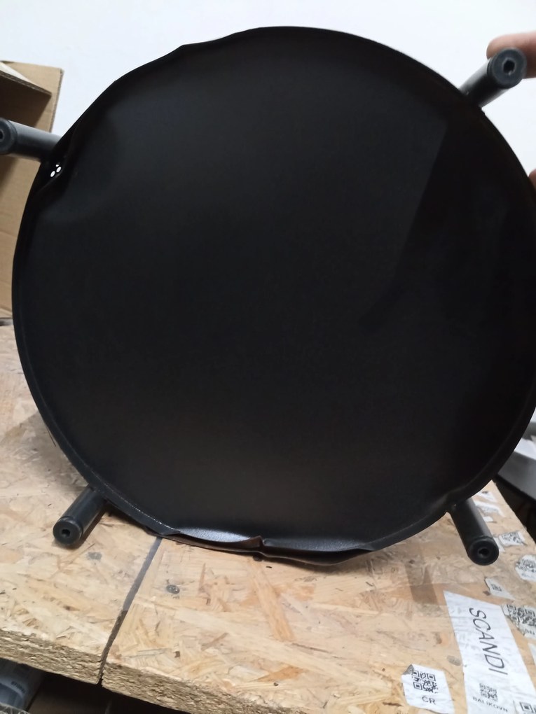 OFERTA Raft rotativ pe roti ROUND SZ33 cu 5 cosuri, negru II. calitate