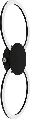 Eglo 902124 - Aplică de perete VENTICELLO, LED/20W/230V + LED/0,91W, neagră