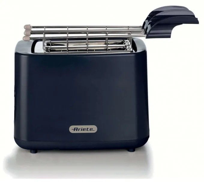 Prajitor de paine Ariete BREAKFAST 0157/03, 760W, 2 felii, Buton stop, 7 trepte, Tava dpentru firimituri detasabila, Negru