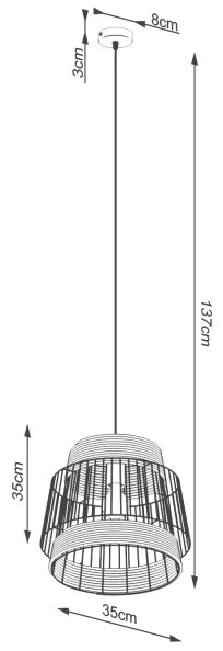 Lustră pe cablu Sollux SL.1253 BRILO 1xE27/15W/230V
