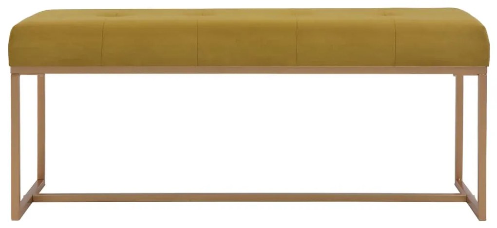 247561 vidaXL Bancă, muștar, 120 cm, catifea