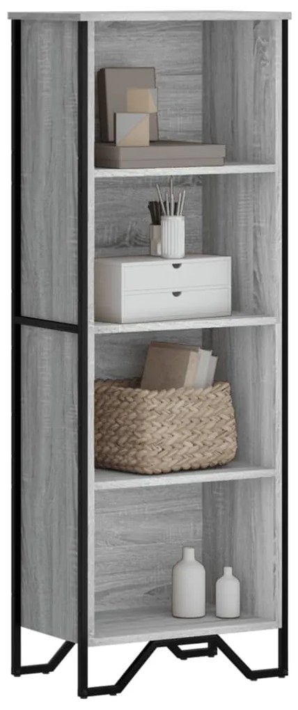 vidaXL Bibliotecă, gri sonoma, 50x31x137,5 cm, lemn prelucrat