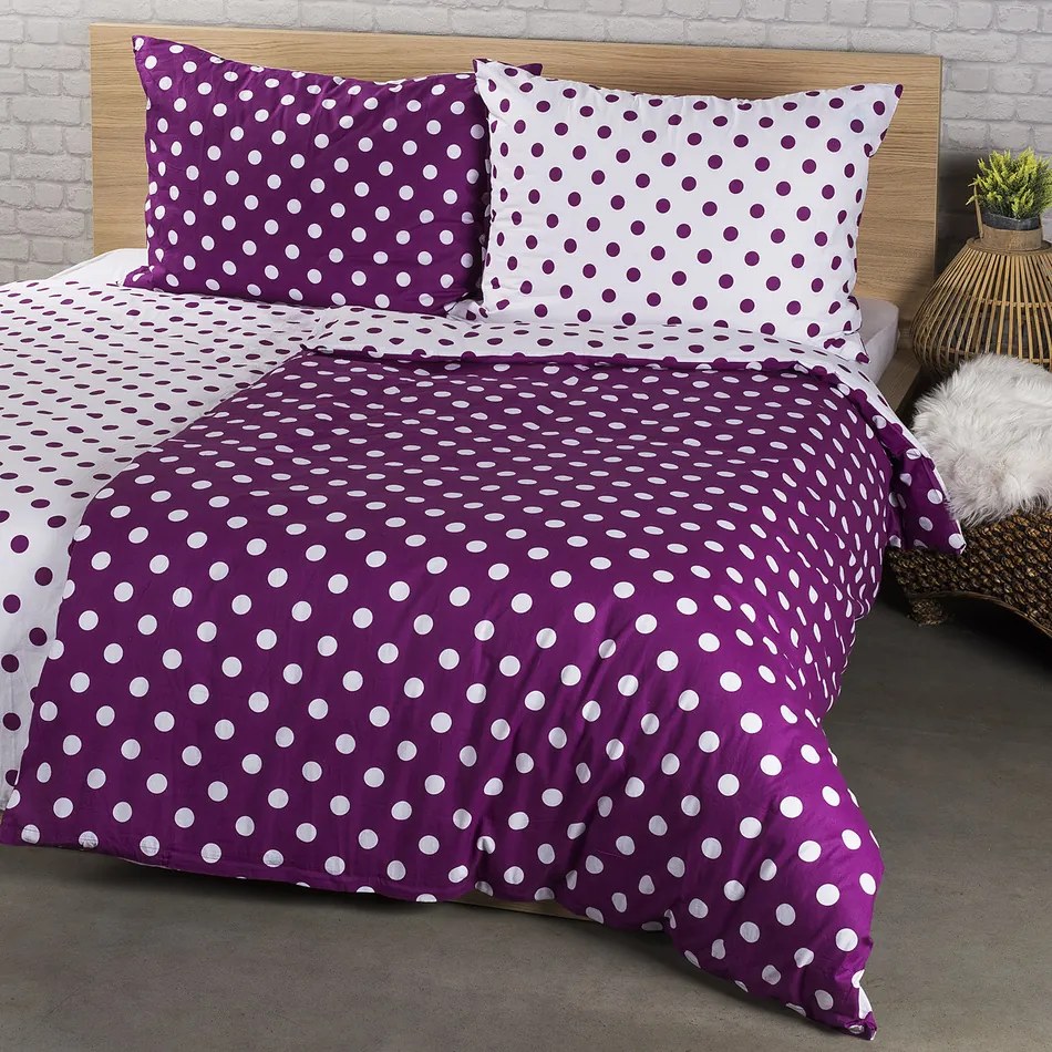 Lenjerie pat 1 pers. 4Home Buline mov, din bumbac, 140 x 200 cm, 70 x 90 cm