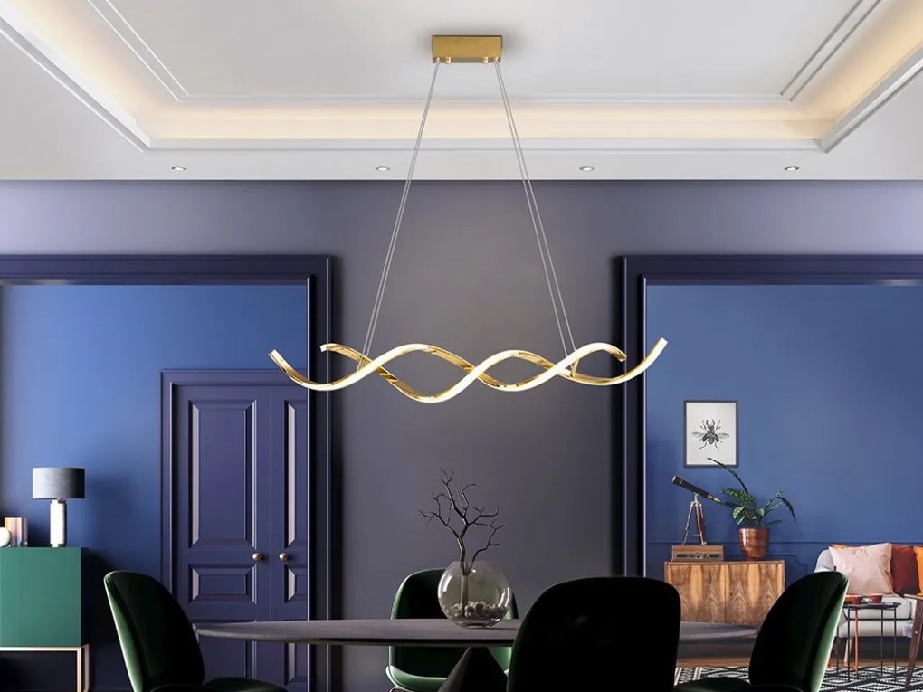 Lustra LED suspendata design modern Dido aurie