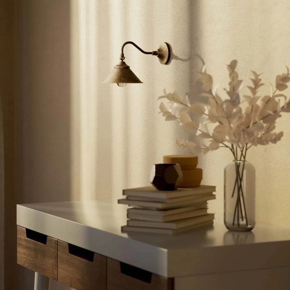 Aplica de perete stil industrial din alama personalizabila Alice