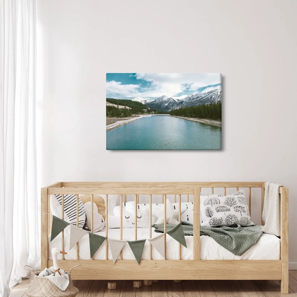 Tablou cu peisaj montan (90x60 cm)