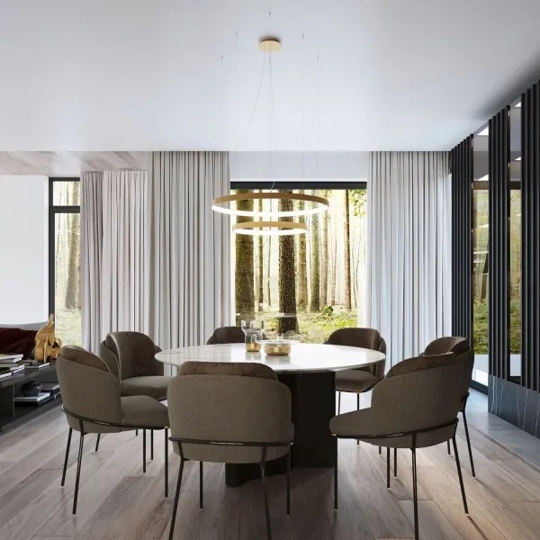 Lustră LED pe cablu RIO LED/80W/230V CRI90 3000K auriu Thoro TH.214