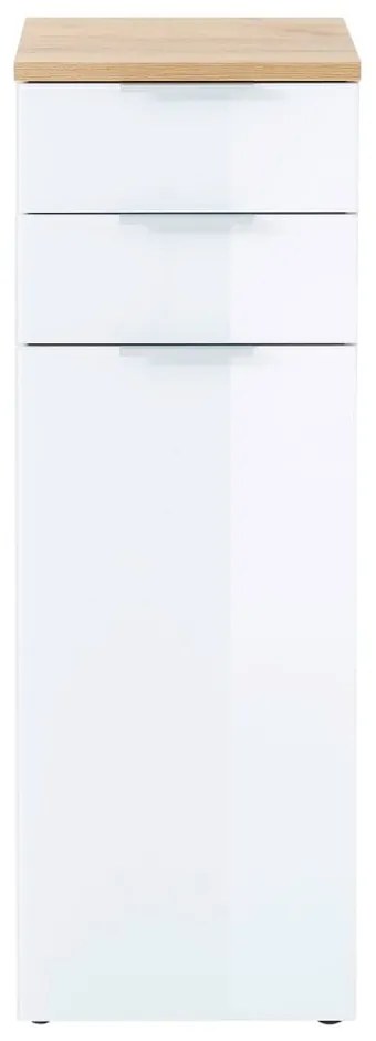 Dulap de baie alb înalt cu aspect de lemn de stejar 39x112 cm Pescara – Germania