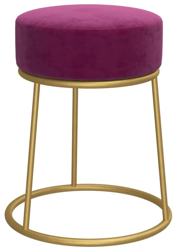 340258 vidaXL Taburet rotund, violet, catifea