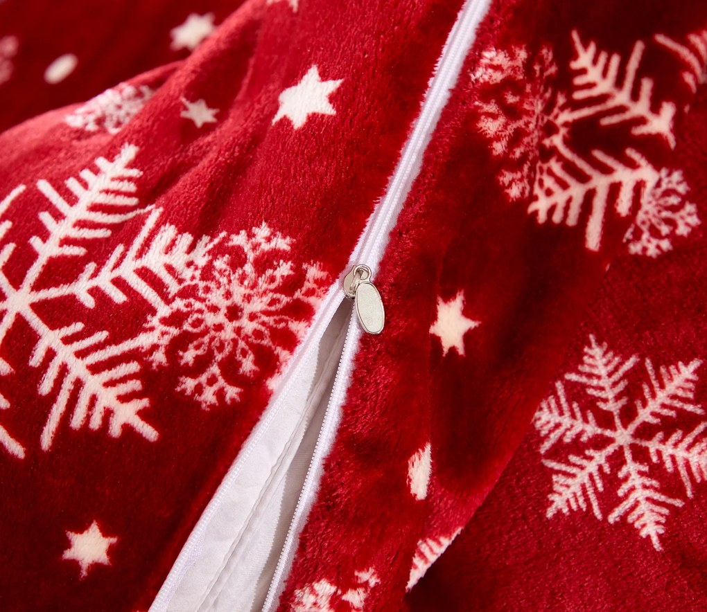 Lenjerie cocolino SNOWFALL rosie Dimensiune lenjerie de pat: 70 x 90 cm | 140 x 220 cm