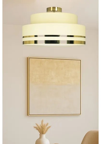 Plafonieră TAMI 1xE27/60W/230V bej/auriu