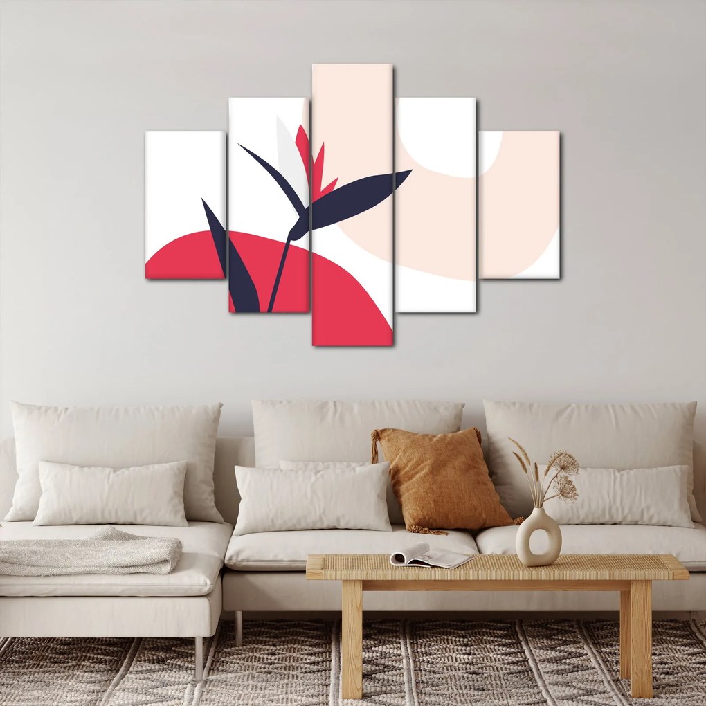 Tablou - Abstracție florală roz N⁰1 (150x105 cm)