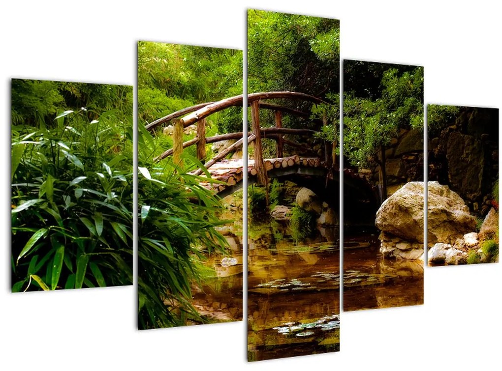 Tablou - Pod prin râu (150x105 cm)