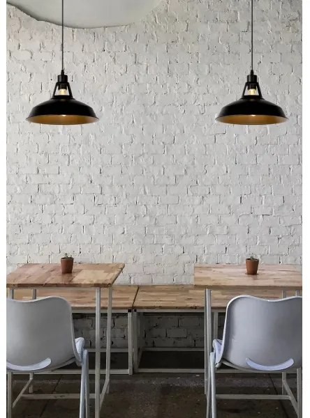 Lucide 43401/31/30 - Lampa suspendata BRASSY-BIS 1xE27/60W/230V negru