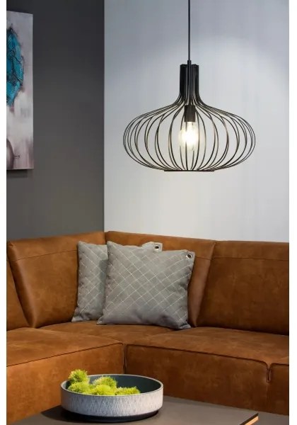 Lucide 78374/50/30 - Lampa suspendata MANUELA 1xE27/60W/230V negru 50 cm